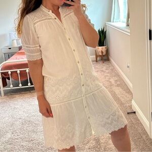 Tuckernuck | Dresses | Tuckernuck Wvn White Lace Button Front Mini Dress Xs  | Poshmark
